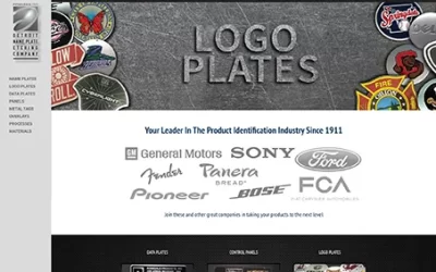 Detroit Name Plate Etching