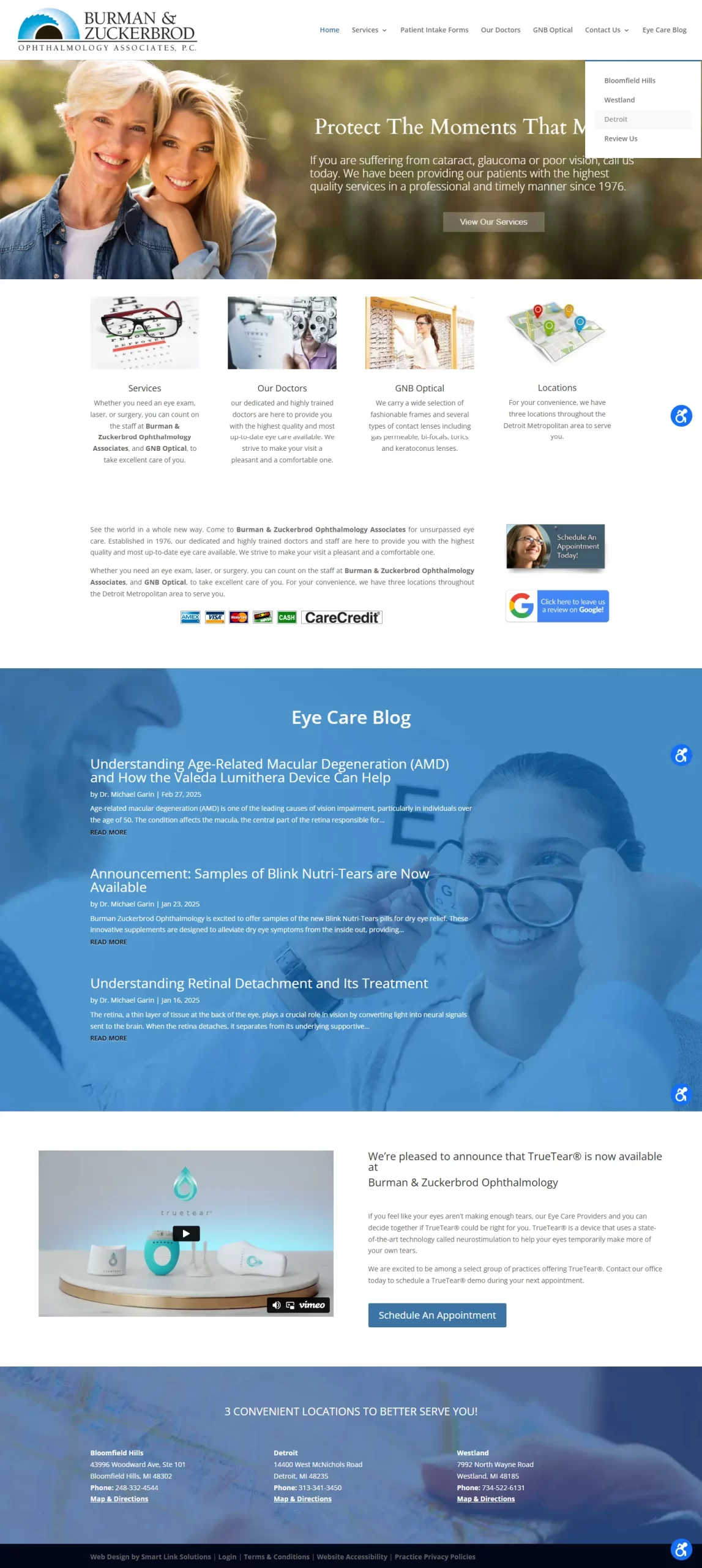 Burman and Zuckerbrod Website Homepage