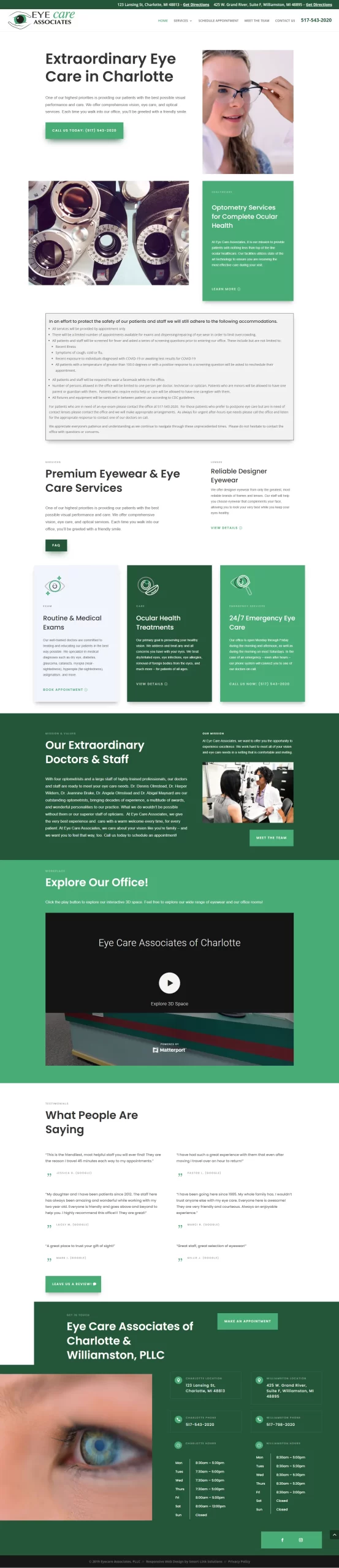 Eyecare Associates of Charlotte Homepage