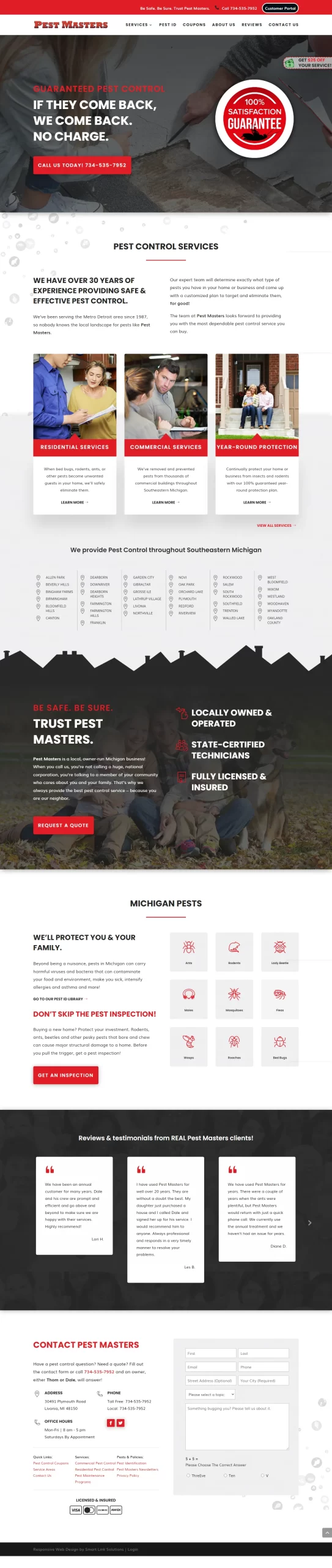 Pestmasters Website