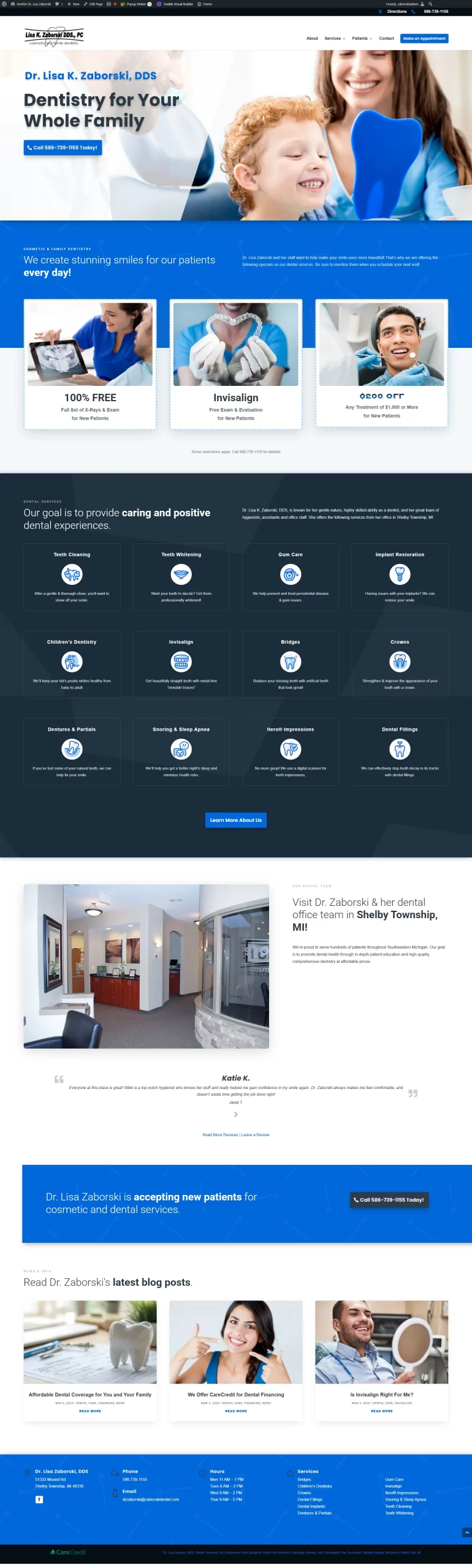 Zaborski Dental Homepage 2