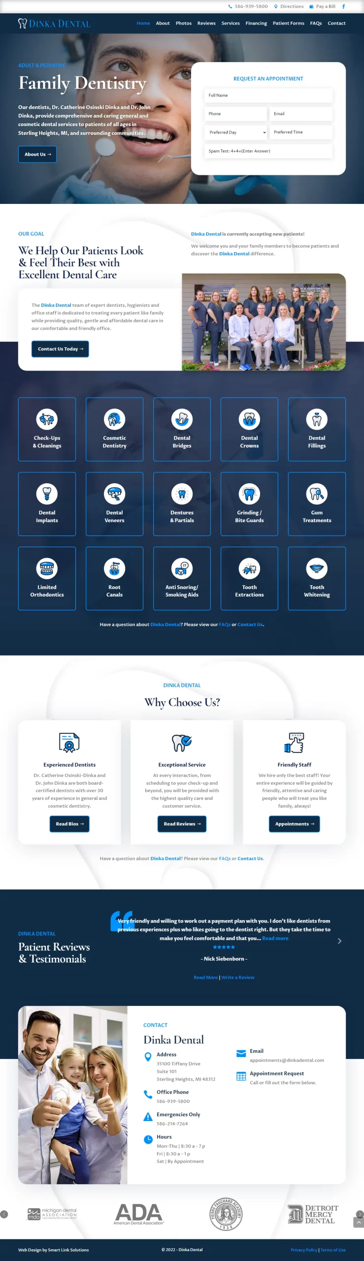 Dinka Dental Homepage
