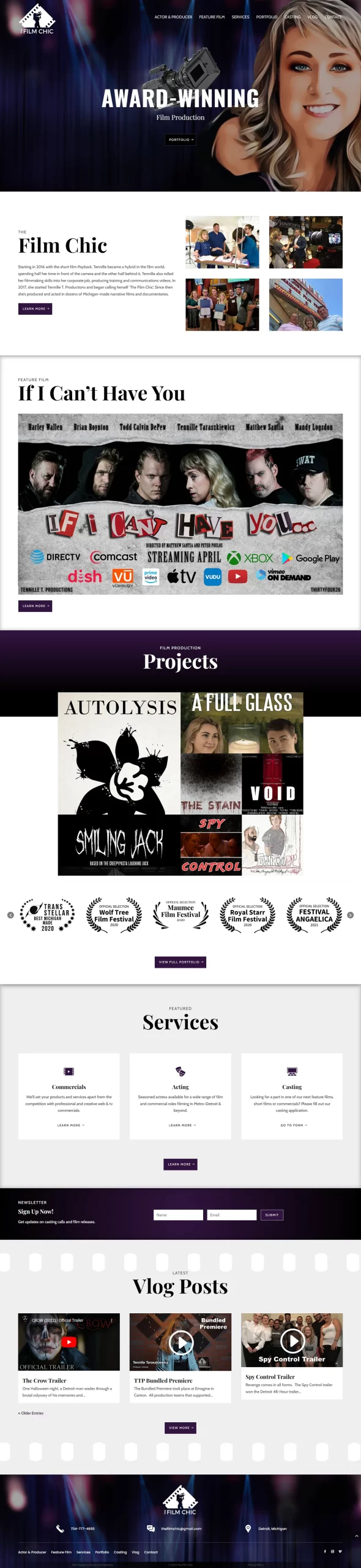 The Film Chic Website Homepage Screenshot copy