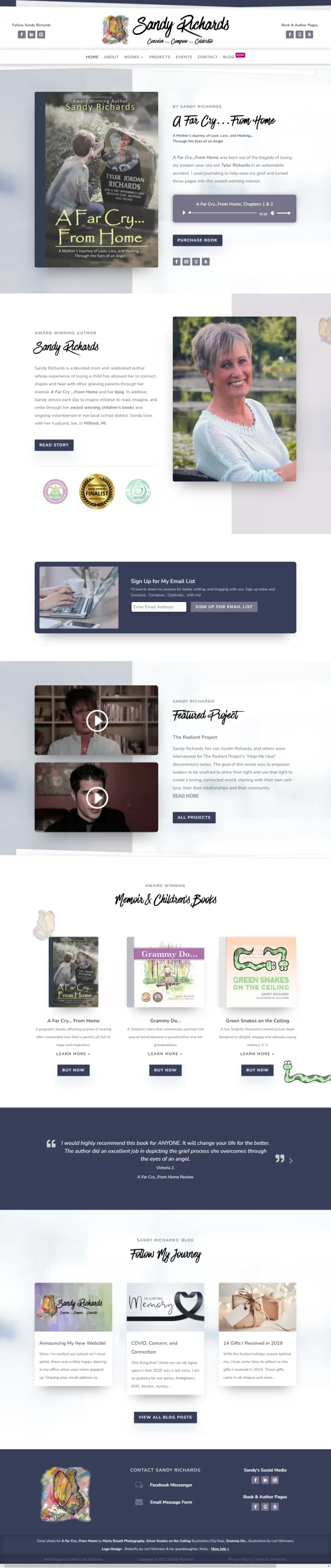 Sandy Richard Homepage Screenshot copy