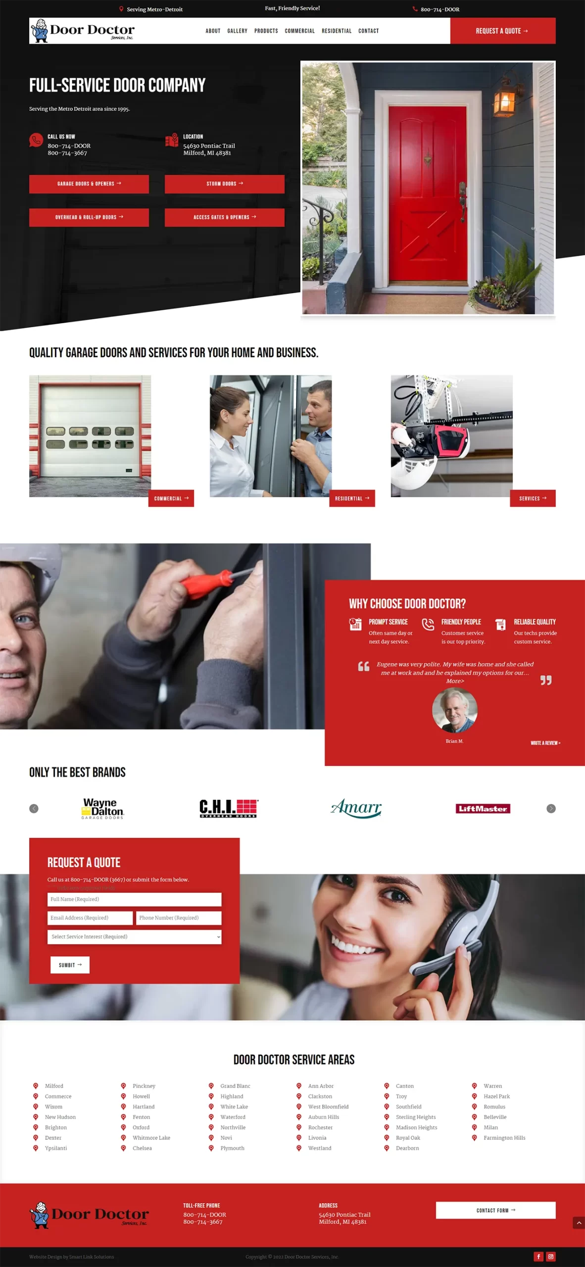 door doctor homepage screenshot