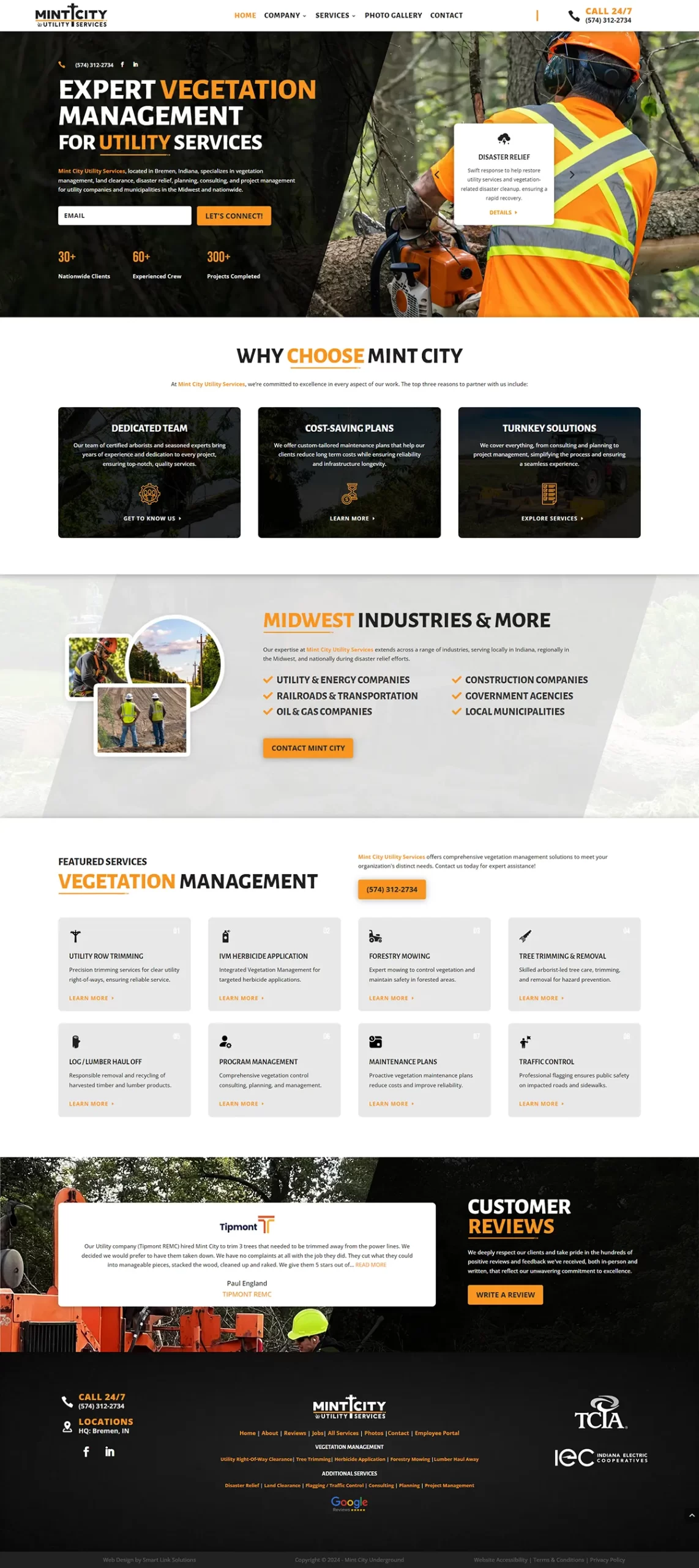 mint city utility services homepage screenshot mint city utility services homepage screenshot