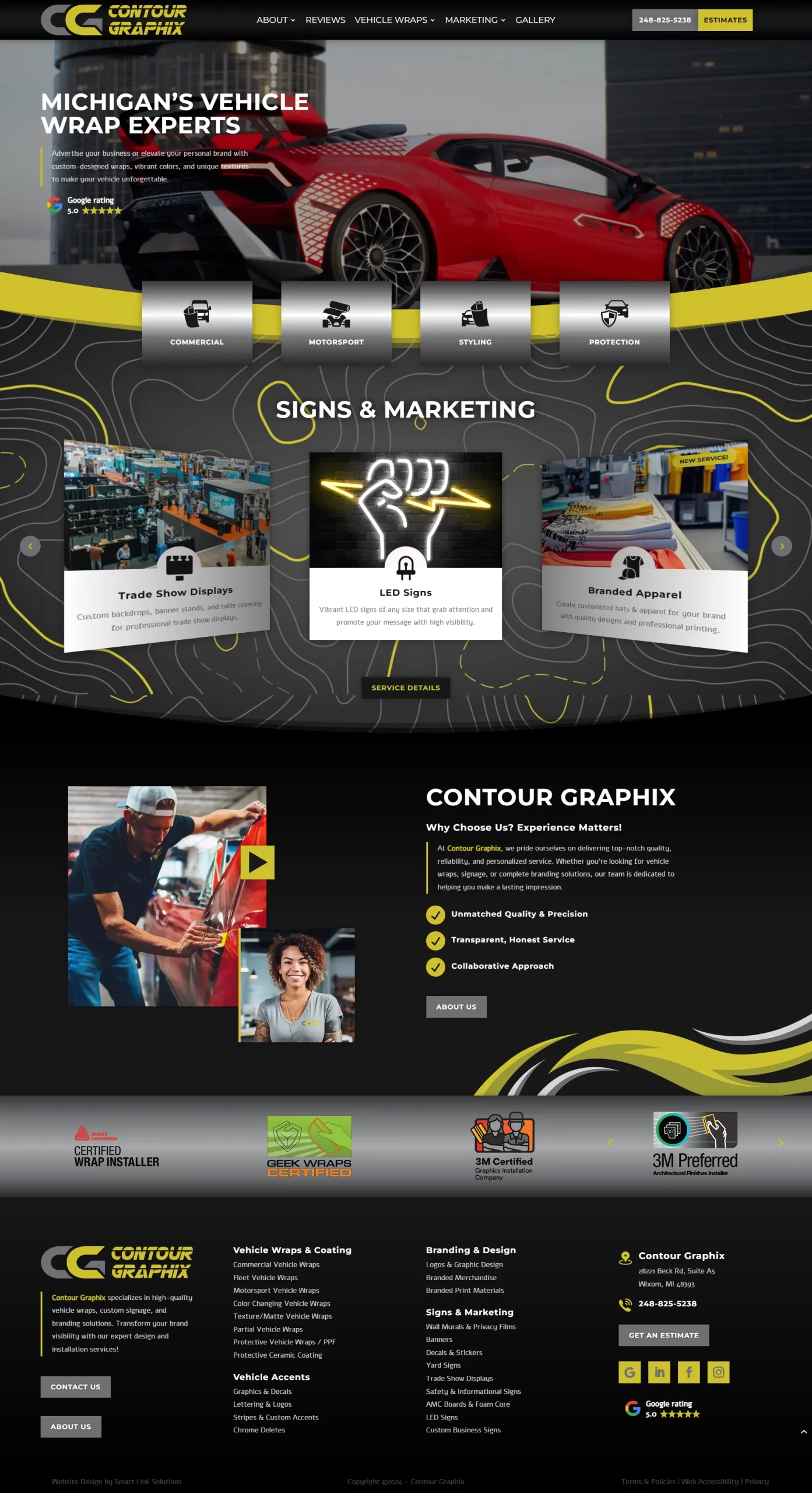 Contour Graphix Homepage Screenshot