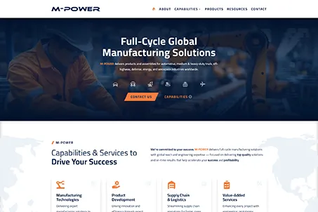 M Power Homepage Screenshot Thumbnail
