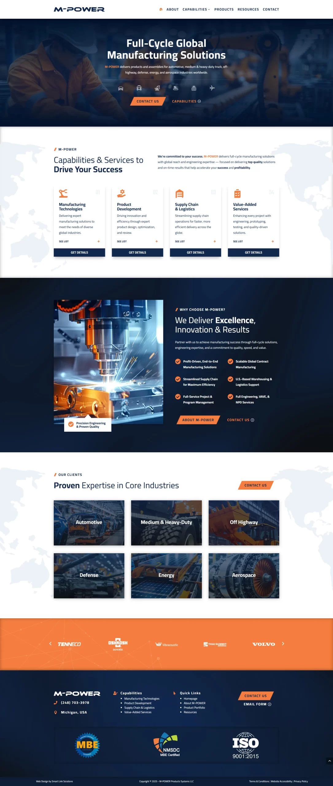 M Power Homepage Screenshot M Power Homepage Screenshot