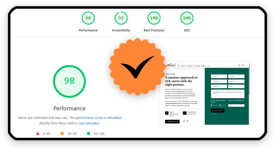 Google Speed Test Results 2