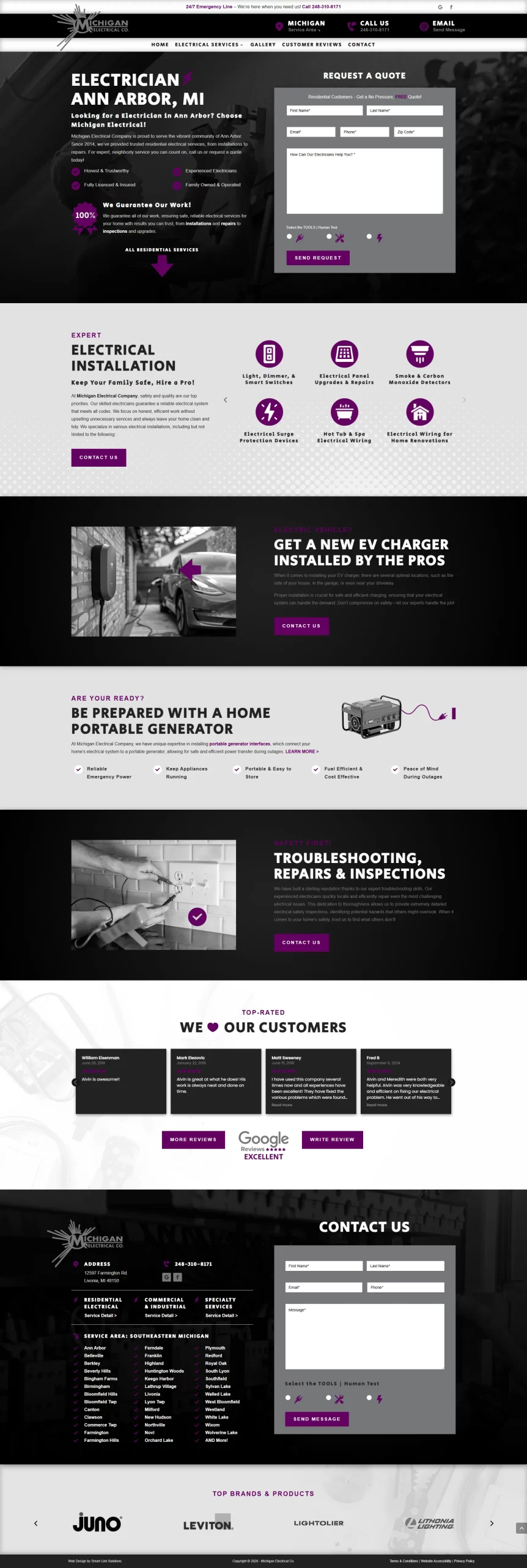 Ann Arbor Landing Pages Michigan Electrical Company